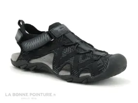 Achat chaussures Hooper Femme Sandale et Nu-pieds, vente Hooper VOLI Black - Sandale sport noire - Femme