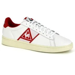 Baskets en Cuir Classic Soft Made In France blanc/rouge