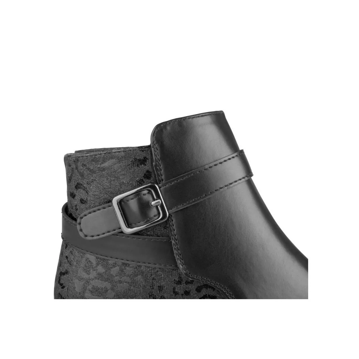 Black Skull Print Booties