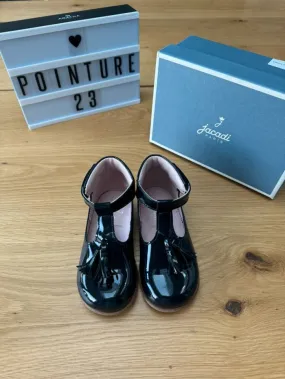 Bottines Salomé modèle Églantine bleu marine vernis - Pointure 23 - Jacadi | Beebs