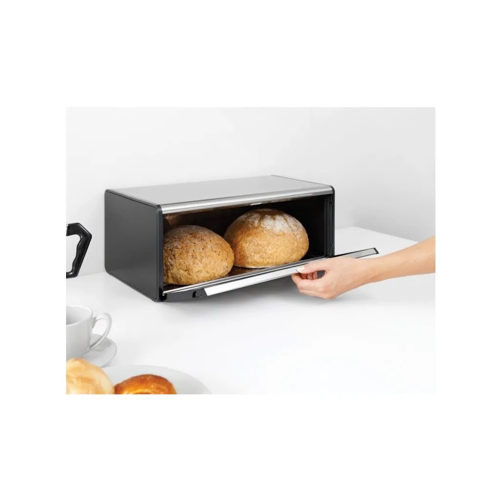 Boîte à pain FALL FRONT, résistant aux traces de doigts, acier mat, Brabantia ✔ 69 € ⭕ Kulina