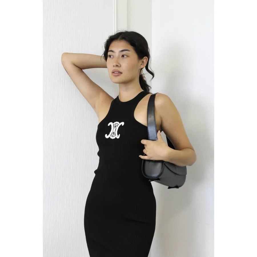 Celine Robe noire Triomphe dos nu