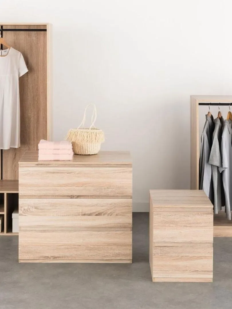 Chevet 2 tiroirs Dolo - Beige