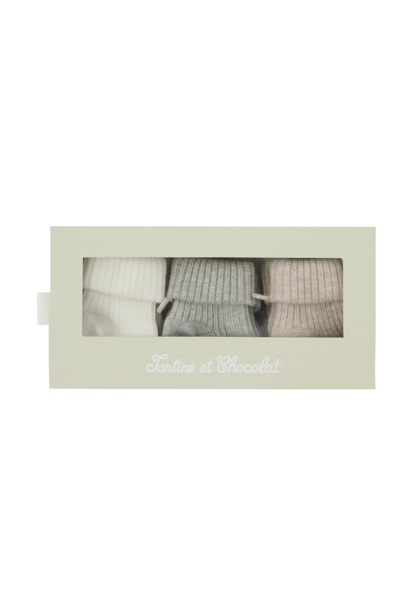 Coffret Chaussettes babyboy chiné beige Tartine et Chocolat