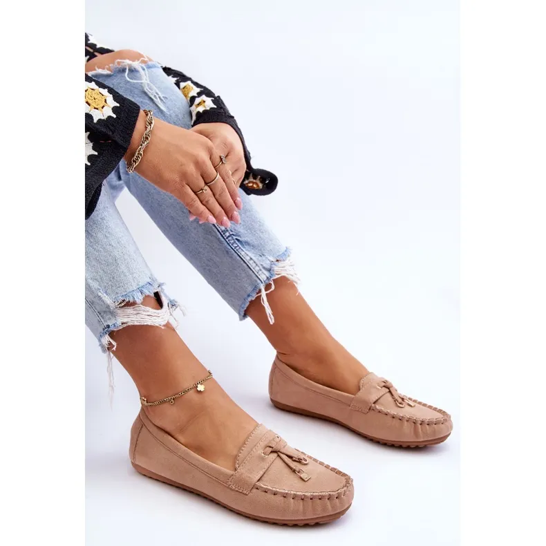 Dark Beige Suede Classic Moccasins - PS1 Good Time