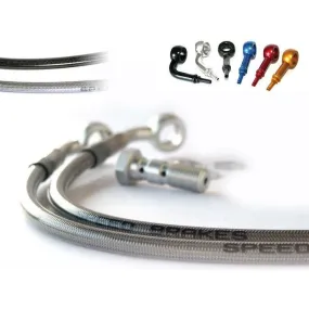 Durite d'embrayage d'aviation SPEEDBRAKES inox/raccord bleu Honda VTX 1800