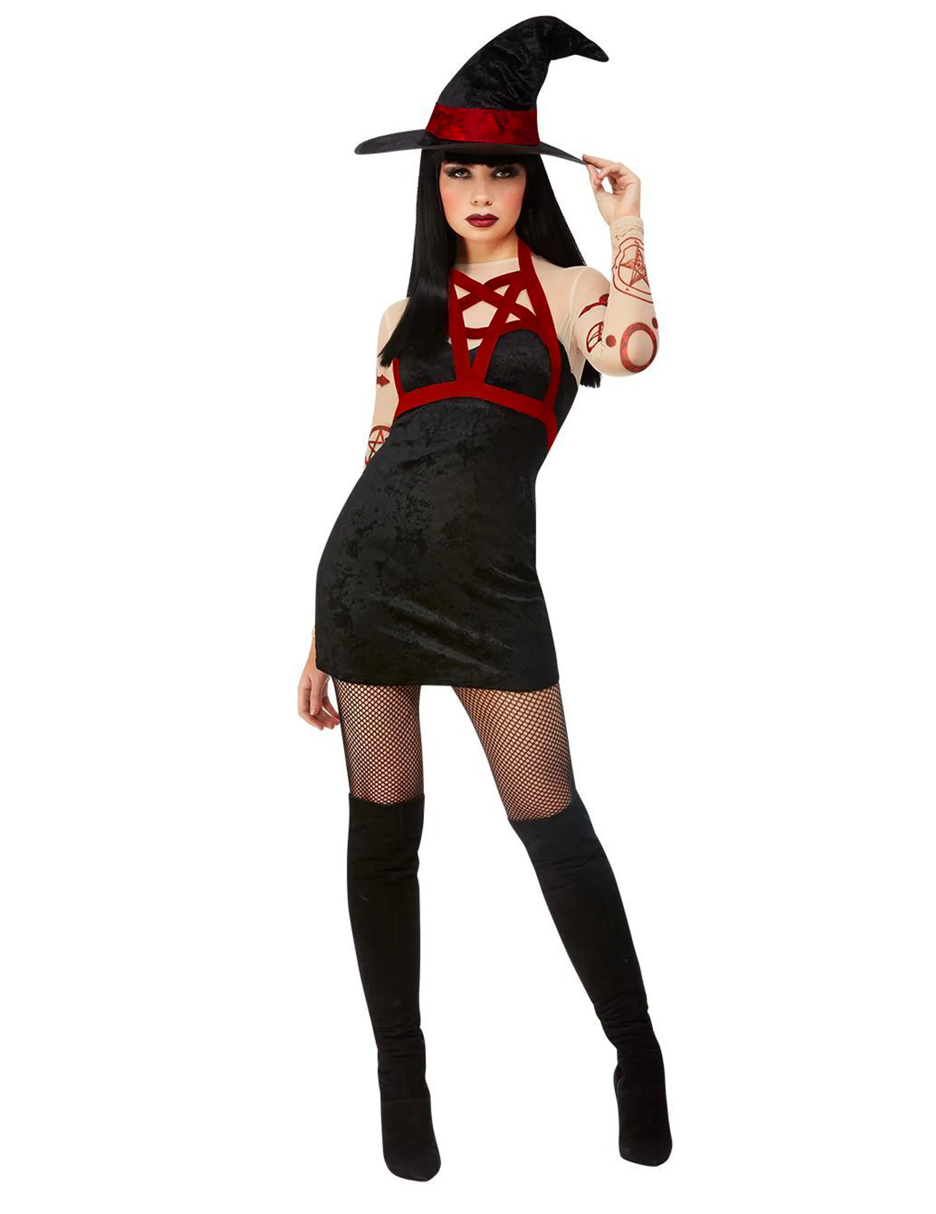Déguisement sorcière satanique noire sexy femme : Deguise-toi, achat de Déguisements adultes