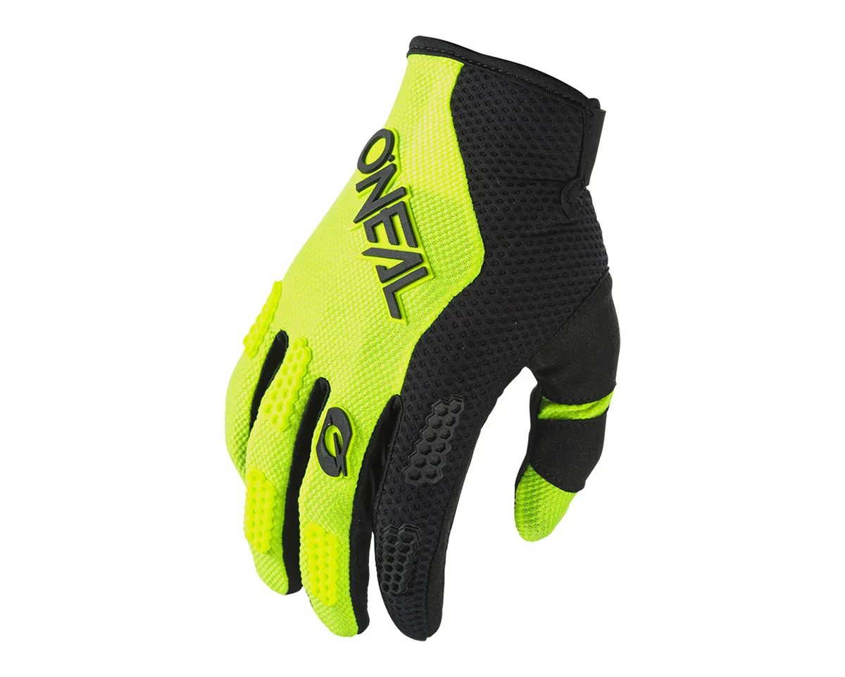 Element Racewear Black/Yellow Fluorescent Kids' Long Gloves