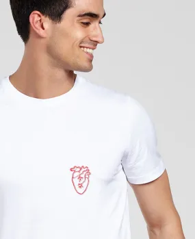 Embroidered Men's Heart Anatomy T-Shirt