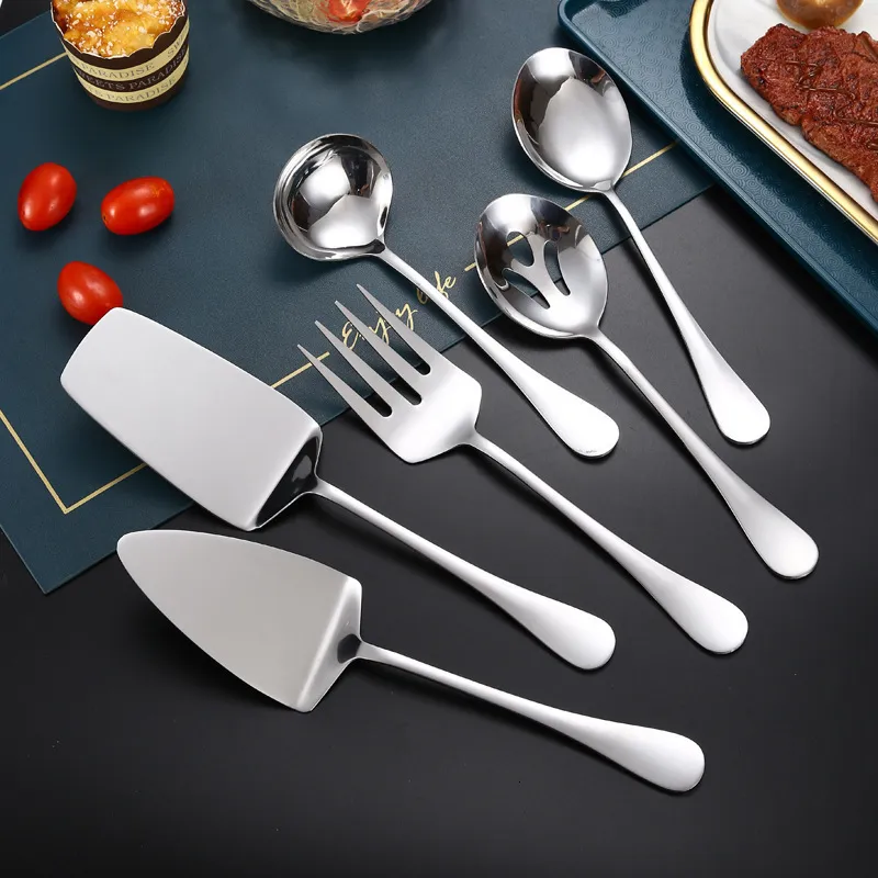 Stainless Steel Western Tableware Set Checkered Dining Senture Pel