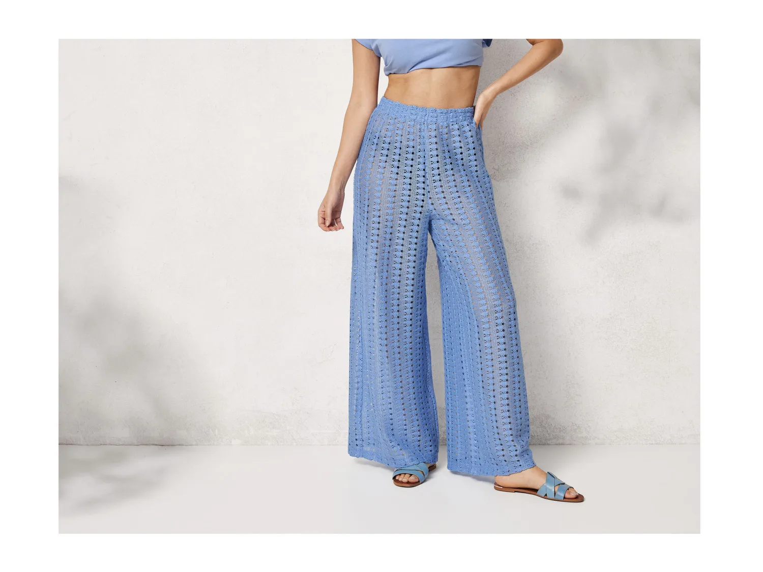 esmara® Pantalon large en dentelle femme