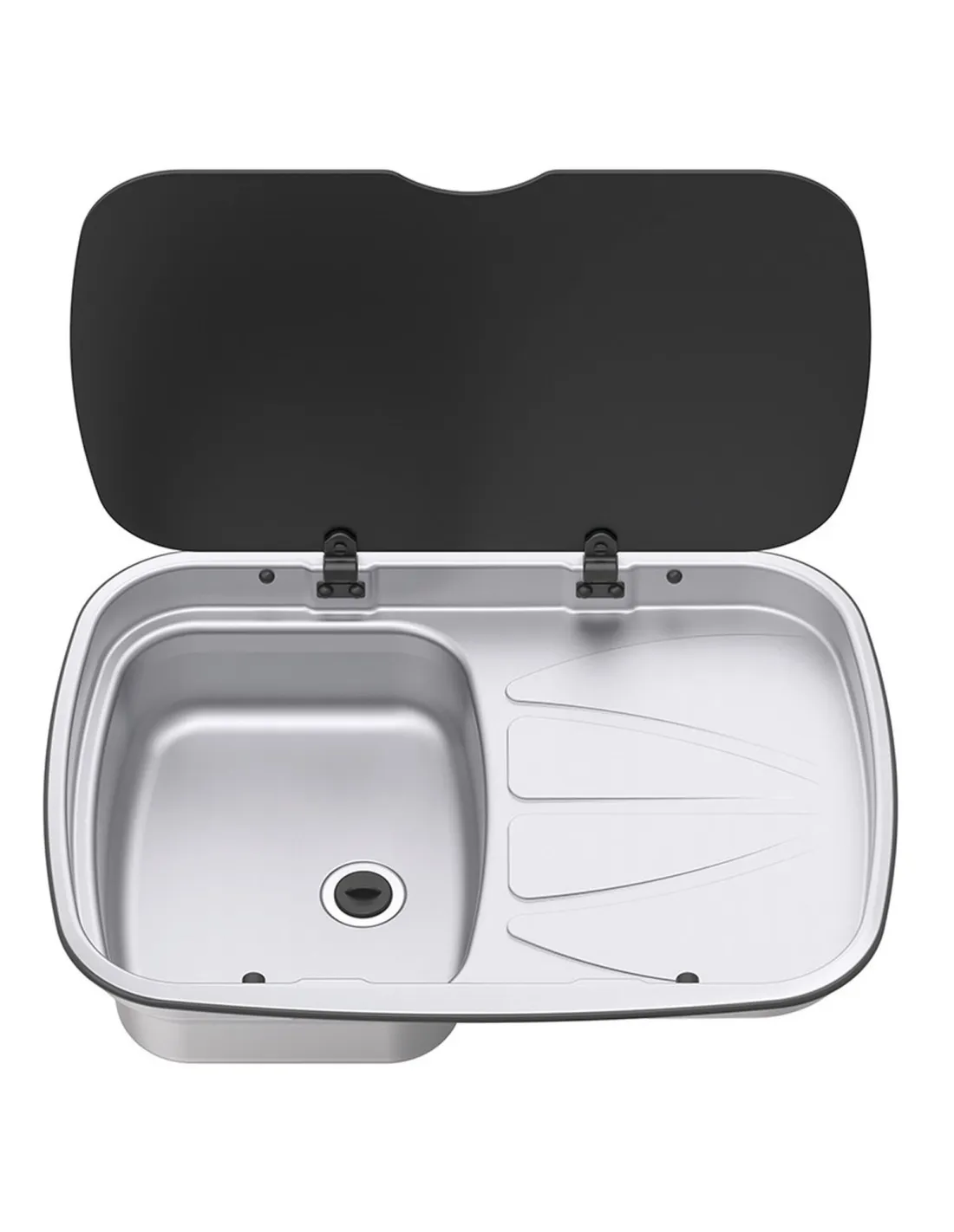 evier couvercle argent sink version droite - thetford