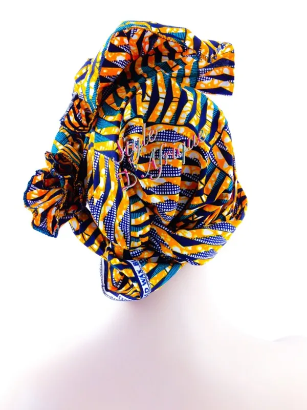 Grand foulard à nouer vert et jaune