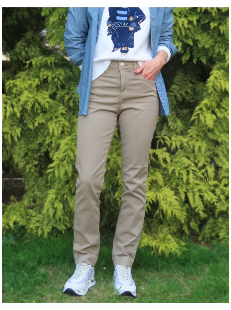 High-waisted navy trousers Islow