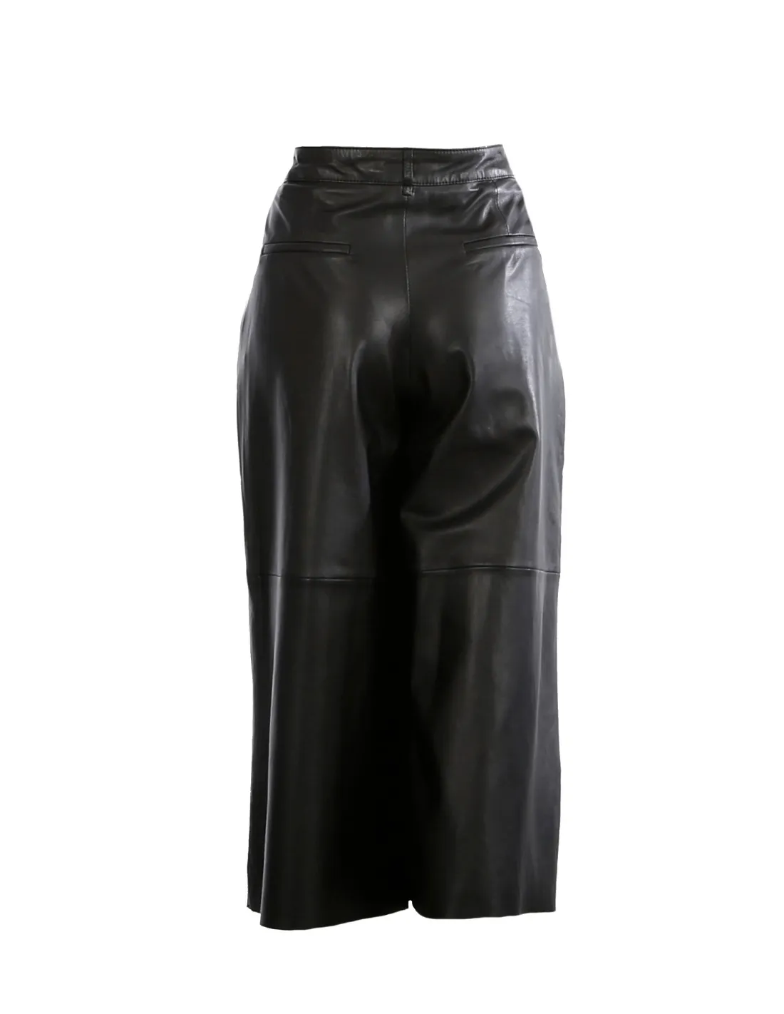Black Oakwood Meghan Leather Culottes Skirt Ref 54145
