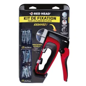 KIT PINCE PRO + 20 CHEVILLES Ø4X38MM + 10 CHEVILLES Ø5X37MM - RED HEAD