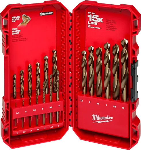 Milwaukee 48-89-2530 Jeu de mèches au cobalt métrique RED HELIXMC - 19 morceaux
