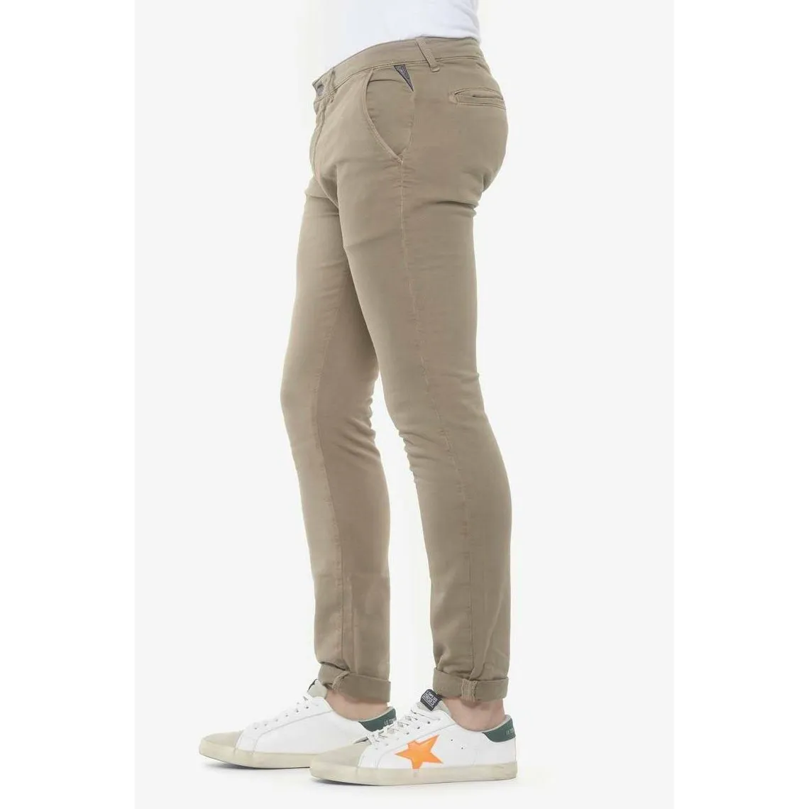 White JOGG Chino Pants by Le Temps des Cerises - Men's Pants on MenCorner