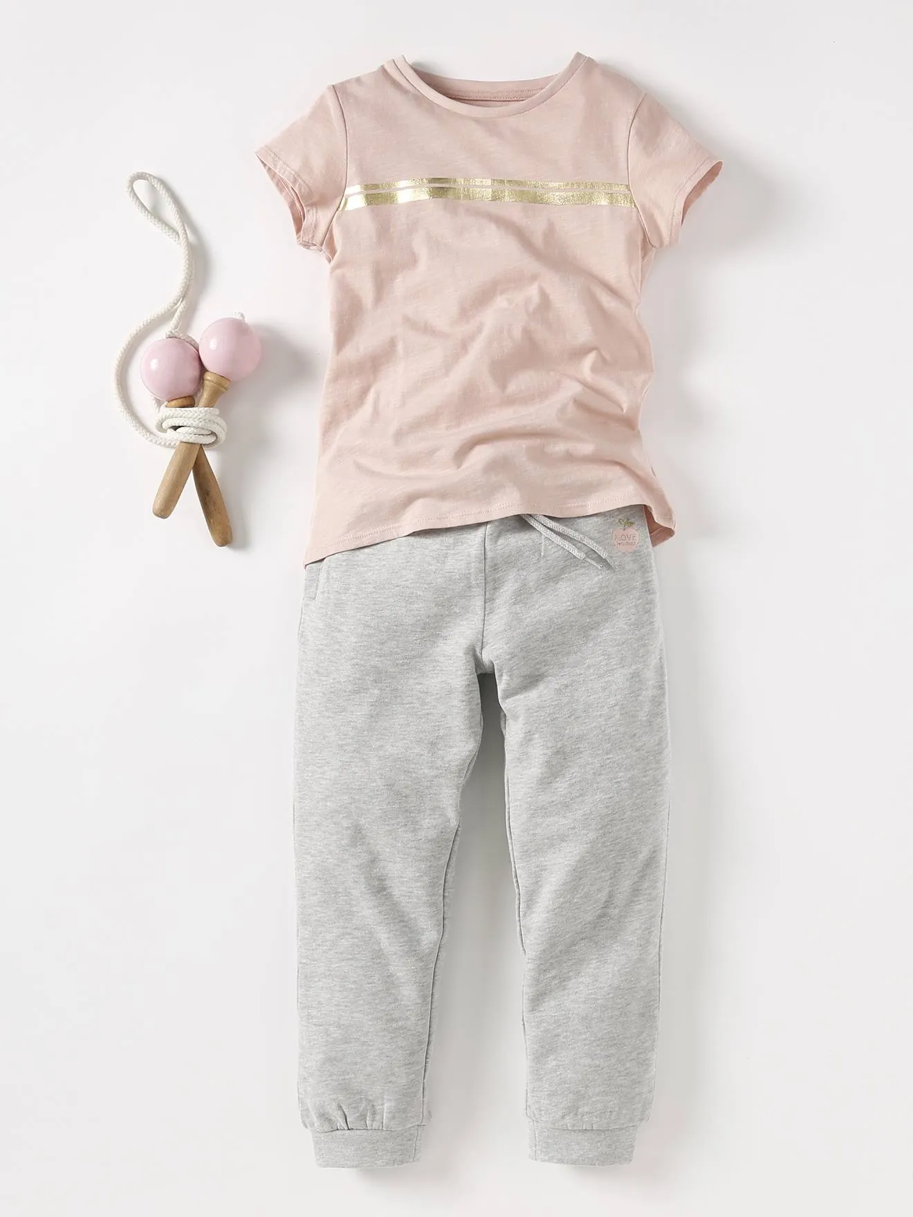 Girls Pink Jogging Pants - Vertbaudet