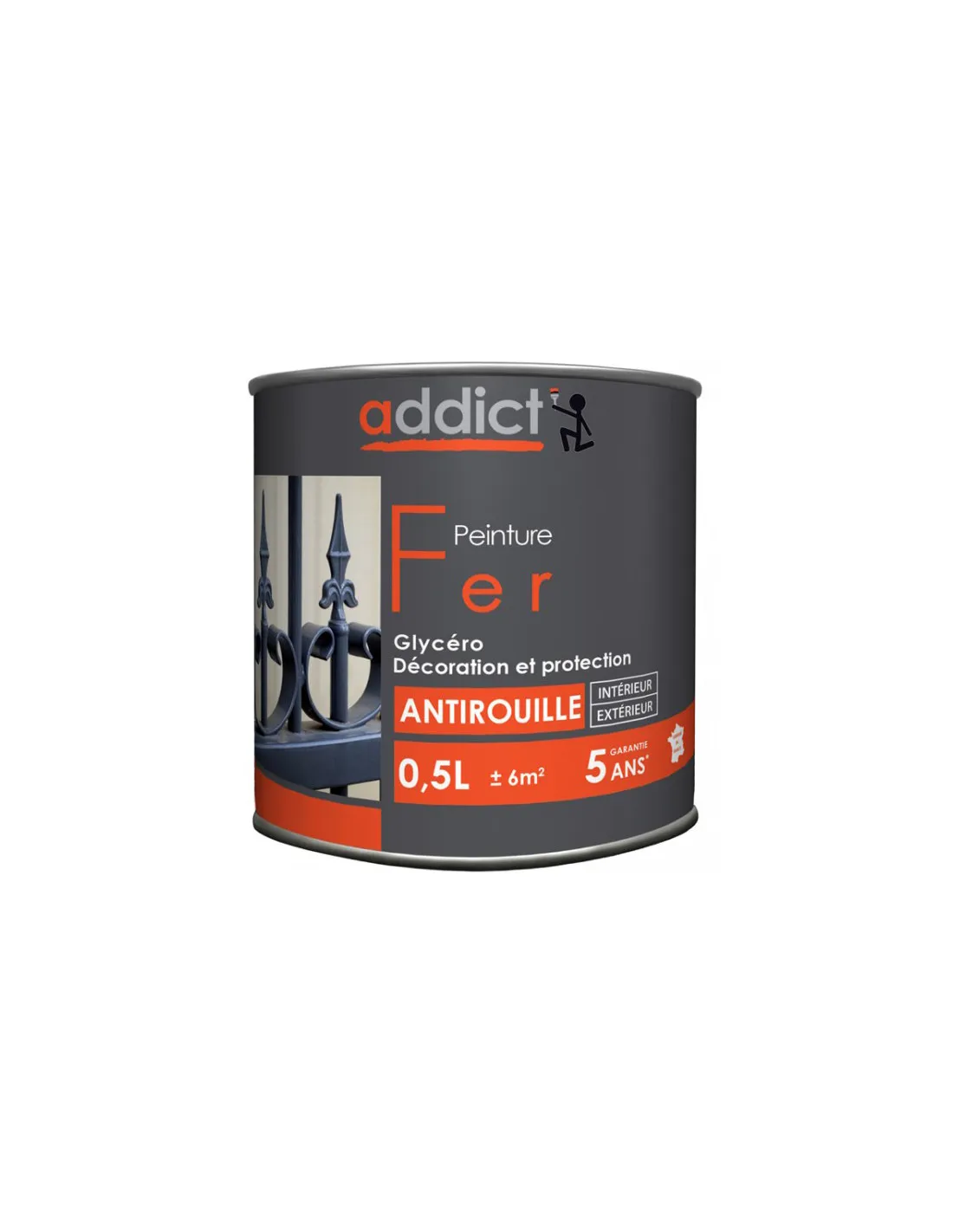 Peinture fer 0.5l brun noyer ref.add111401