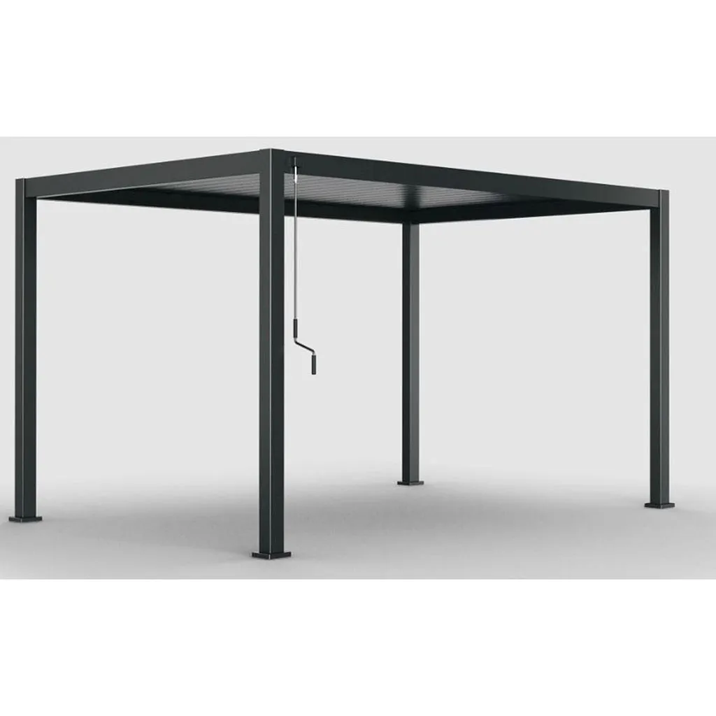Pergola EVORA gris graphite aluminium 4x3m - HESPÉRIDE 