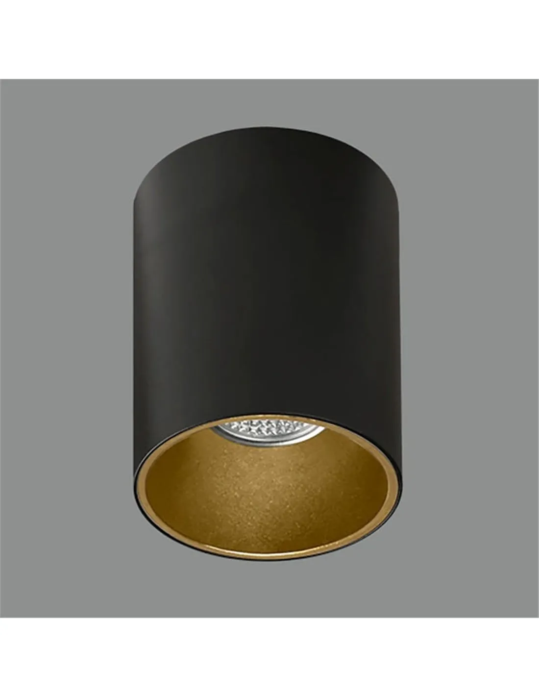Plafonnier LED Soul 8W Noir Texturé et Or Satiné | Éclairage ACB