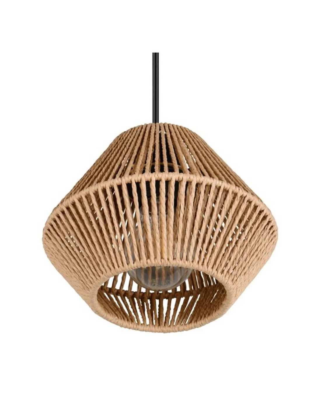 Plafonnier LUCILLE Papier Tressé E27 IP20 | LeonLeds