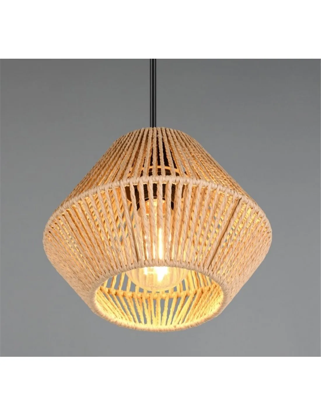 Plafonnier LUCILLE Papier Tressé E27 IP20 | LeonLeds