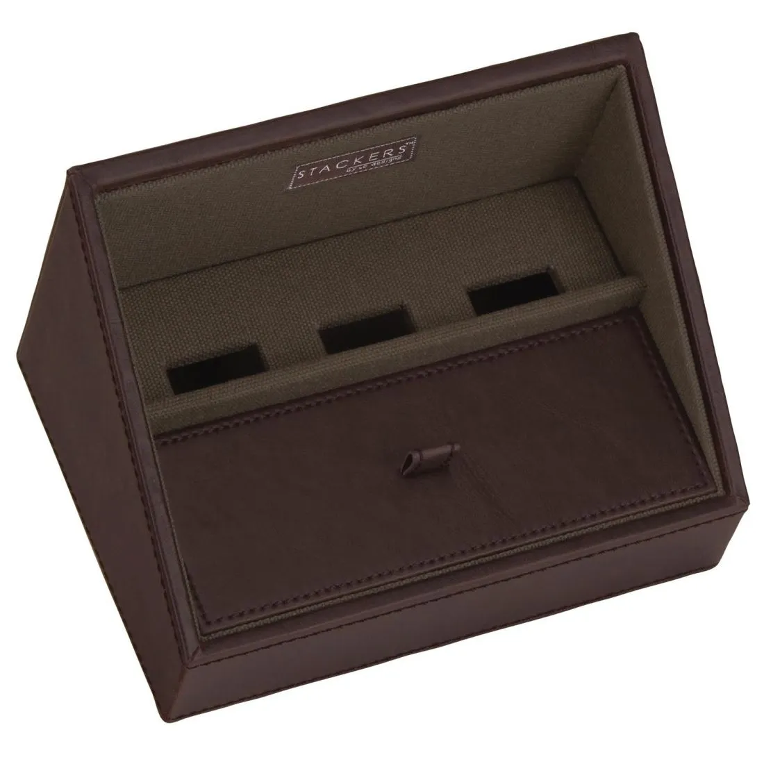 Plateau empilable valet stacker, Module1 Mini marron-Kaki, Base de charge