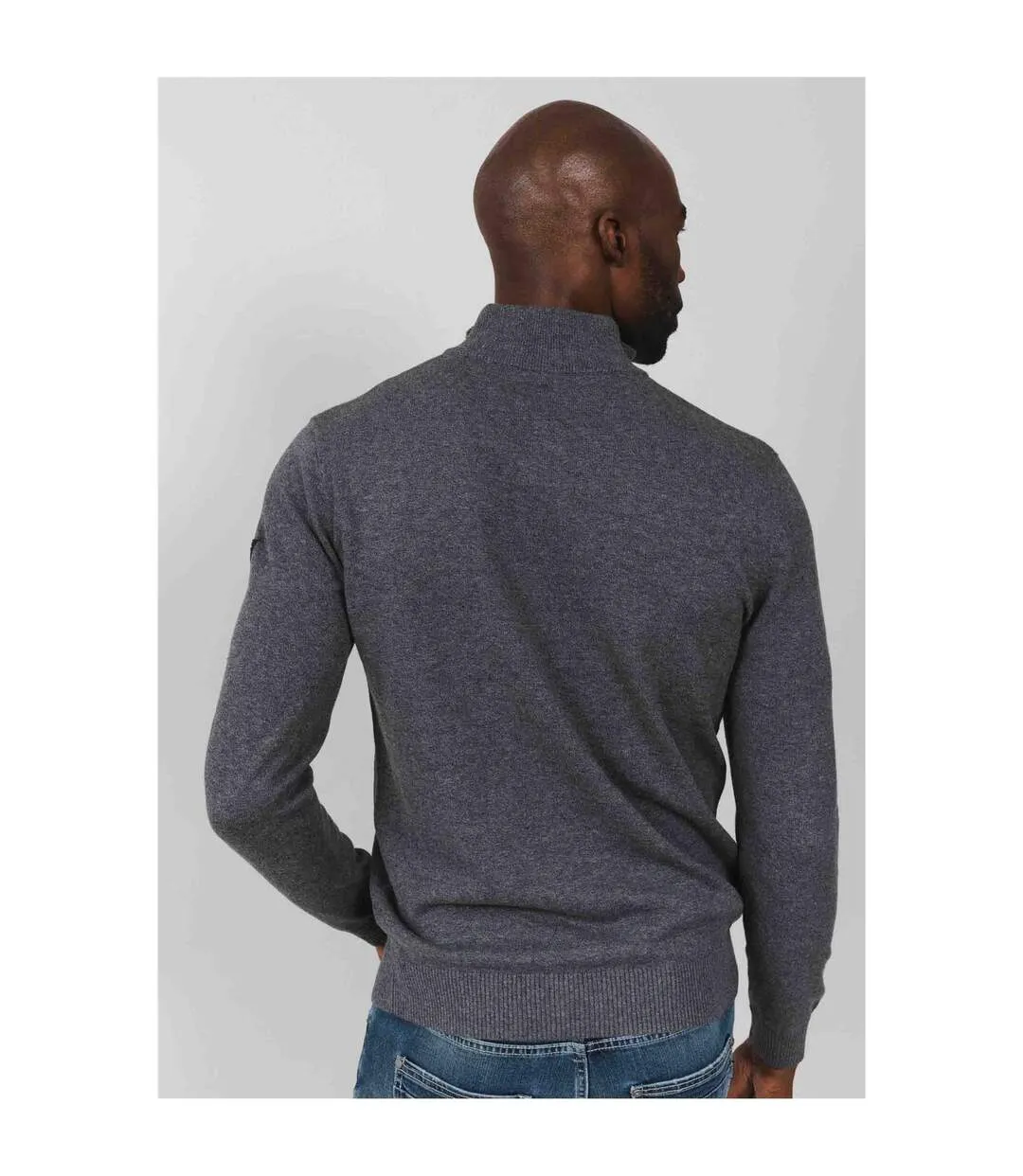 Pull col zippé  Medium Grey Mel