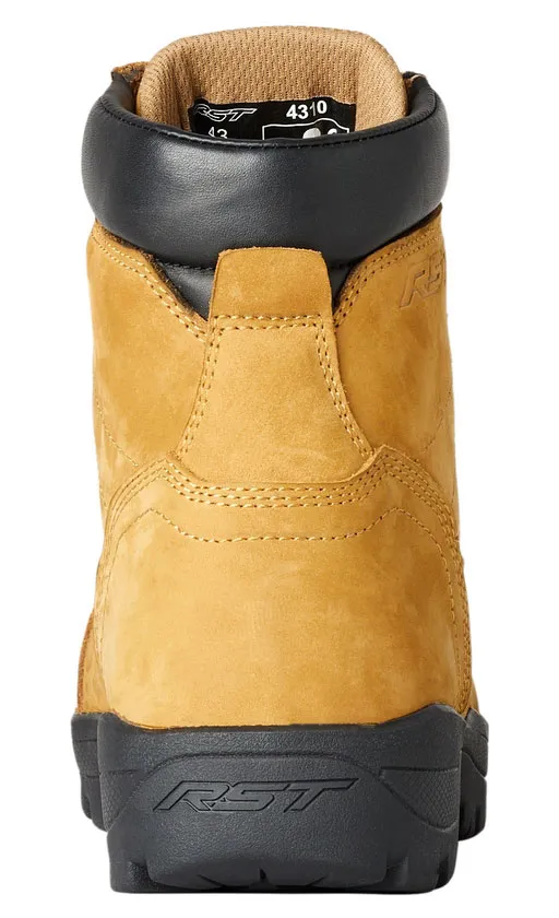 RST Workwear sable shoes, yellow leather motorbike shoes