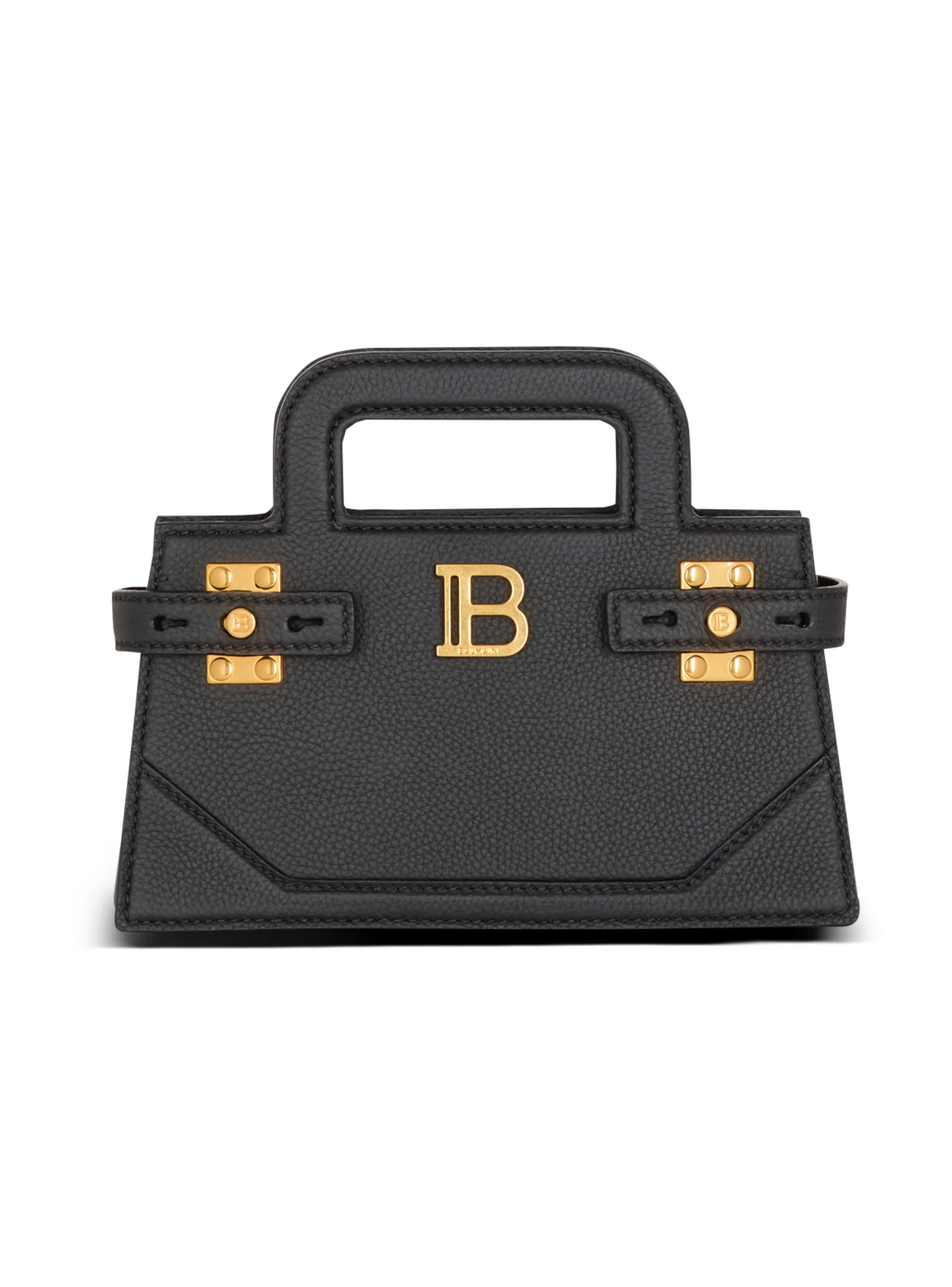 SAC B-BUZZ SMALL TOP HANDLE EN CUIR GRAINé - BALMAIN pour FEMME | Printemps