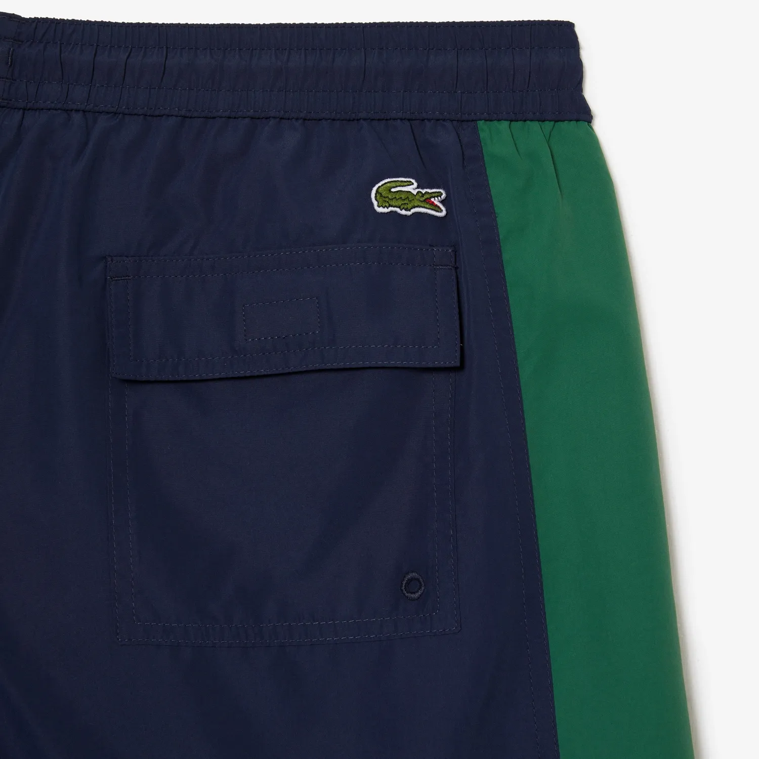 Short de Bain Lacoste Hommes MH5653 Navy Blue Green-Lapland