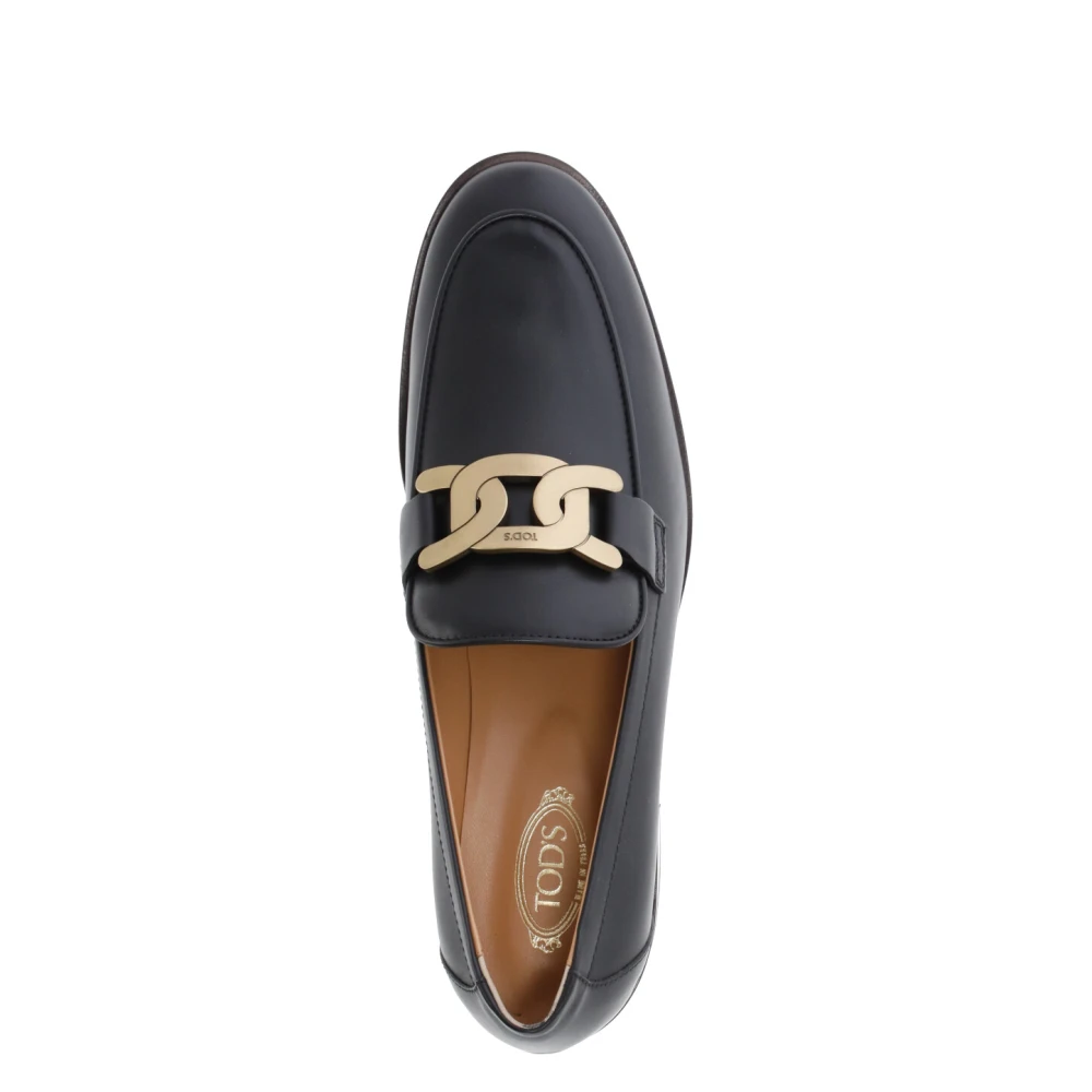 Stylish black leather loafers