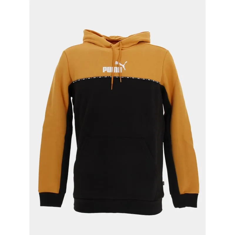 Sweat à capuche essential orange/noir homme - Puma | wimod