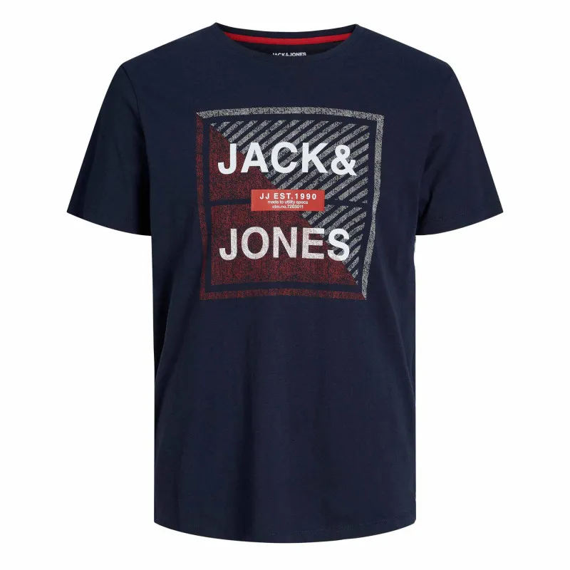 Tee shirt mc jjkain navy blazer 12235130 3808 Homme JACK & JONES à
