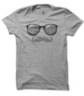 Tee shirt Mustache Shades