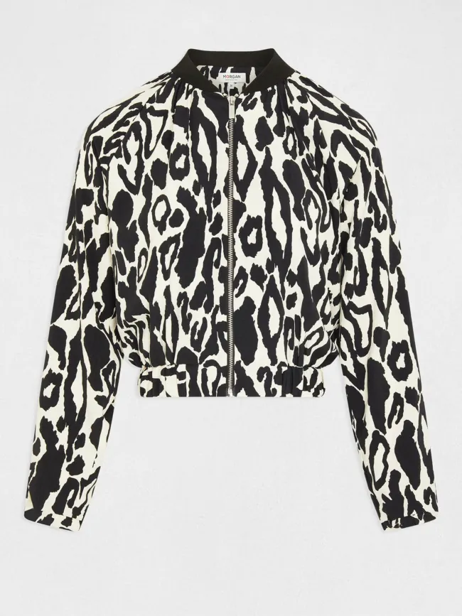 Bomber jacket cream black women - Morgan | wimod