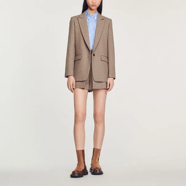 Veste de tailleur à carreaux