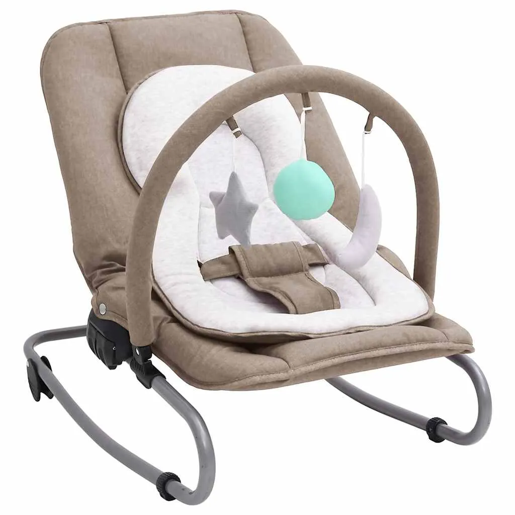 vidaXL Transat pour bébé Taupe Acier | vidaxl-fr